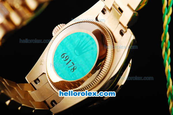 Rolex Datejust ETA 2671 Movement with Diamond Bezel and Dial Full Gold - Click Image to Close